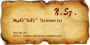 Nyókó Szeverin névjegykártya